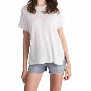 NEW STITCHDROP short sleeves light sweater in white
